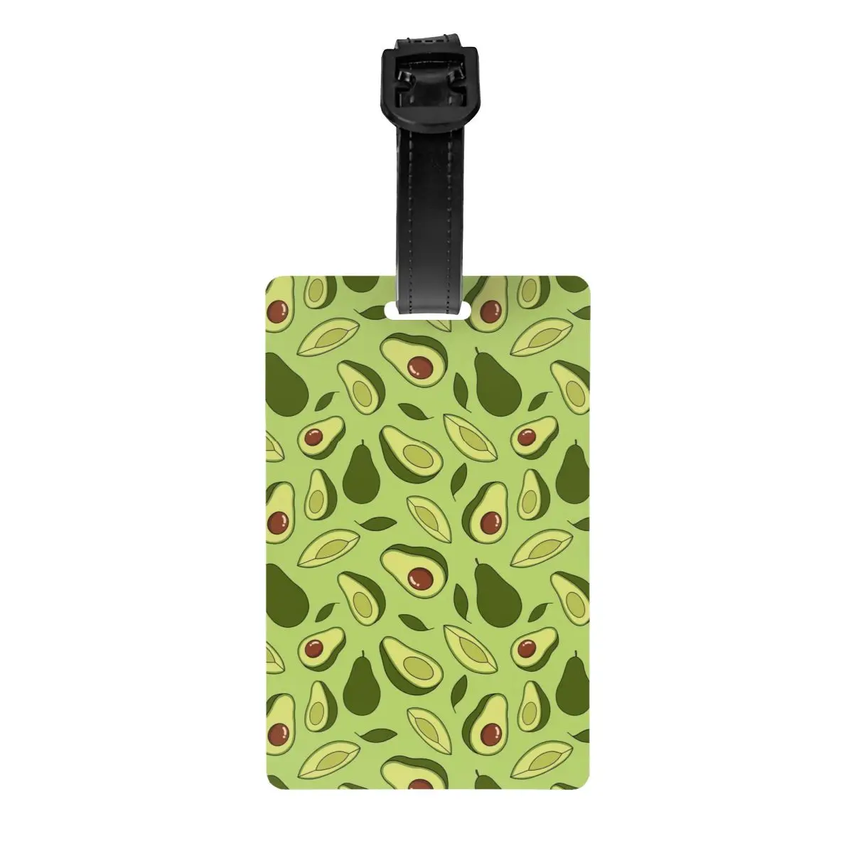 

Green Avocado Print Luggage Tag Suitcase Baggage Privacy Cover ID Label
