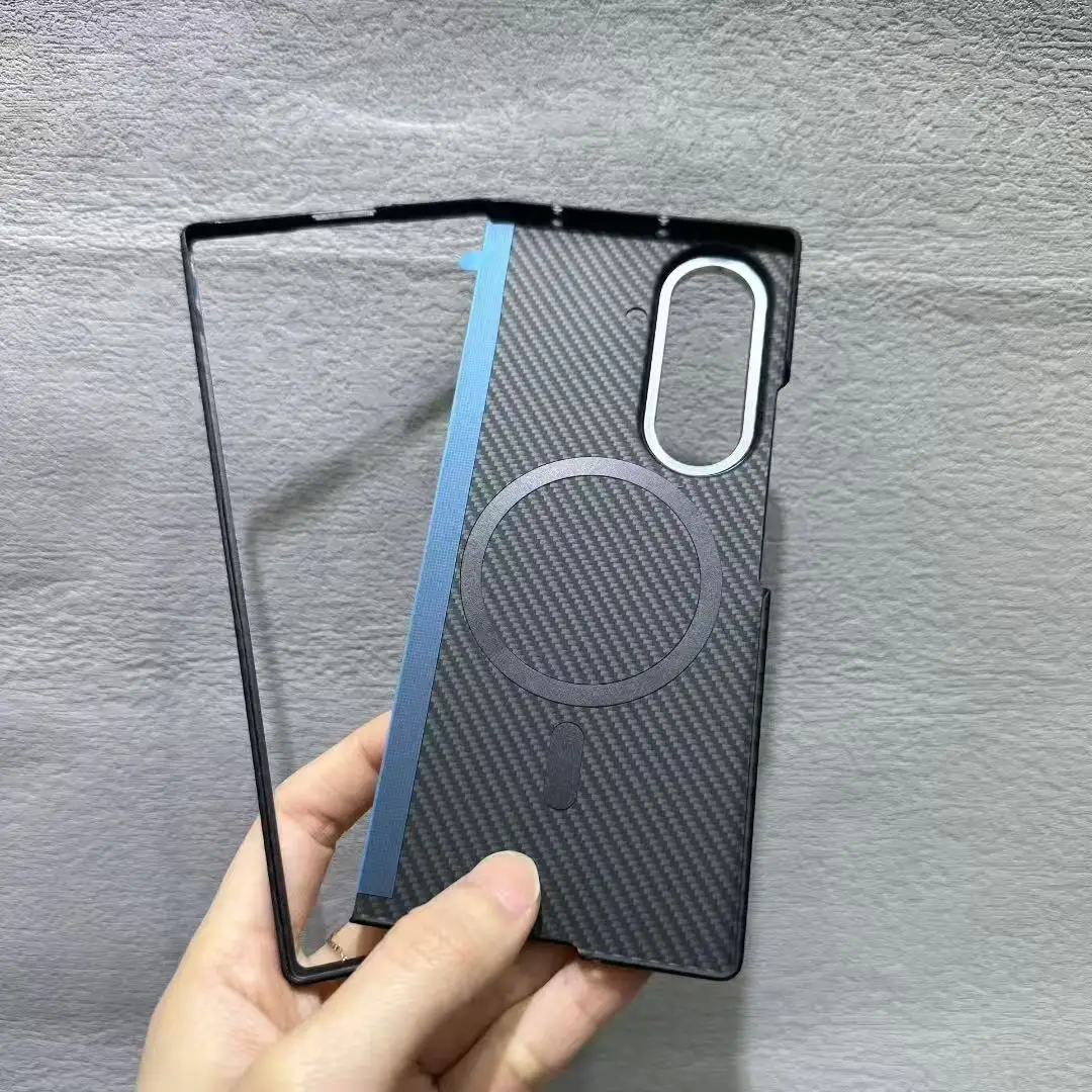 For Magsafe Magnetic Case for Samsung Galaxy Z Fold 7 Fold 6 5G Aramid Carbon Fiber Ultra-Thin Cover for Galaxy Z 7 Case