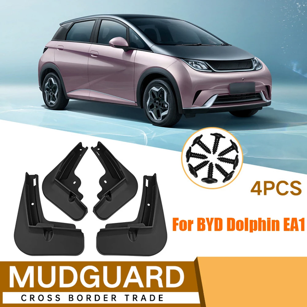 

4 шт., черные Брызговики от грязи для BYD Dolphin EA1 2021-2024