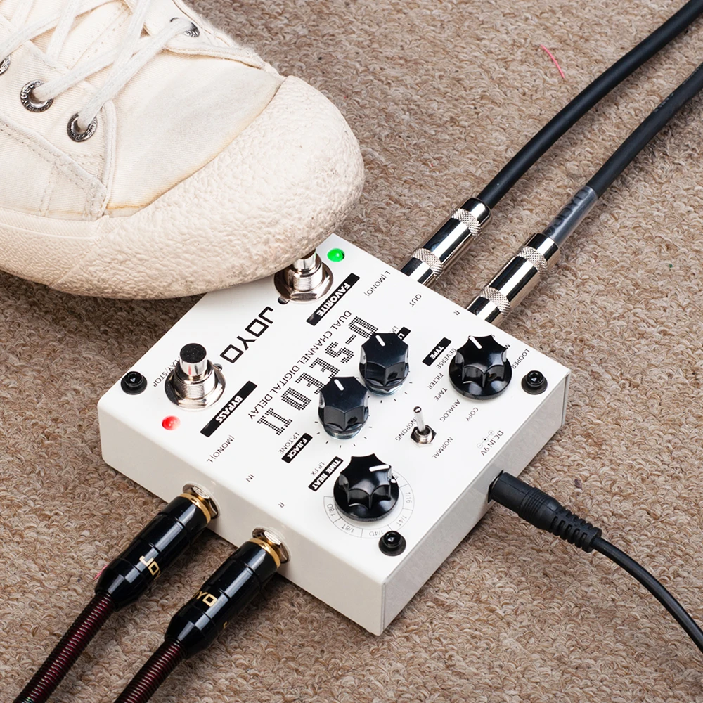 S5299e154a1b14dfa91c26b3f55a0f878r JOYO D-SEED II Delay Effect Guitar Pedal LOOPER Function Stereo Effects Dual Channel 8 Delay Modes Multi-effects Pedal