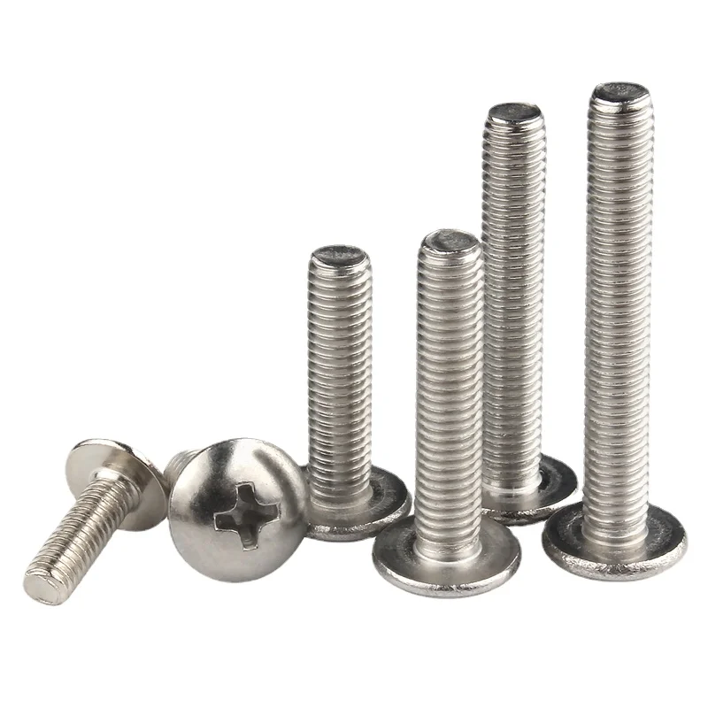 

M6 10pc 6mm Large Flat Head Cross Bolt Screw Mushroom Umbrella Phillips L=8-50mm 16mm 20mm 30mm Machine