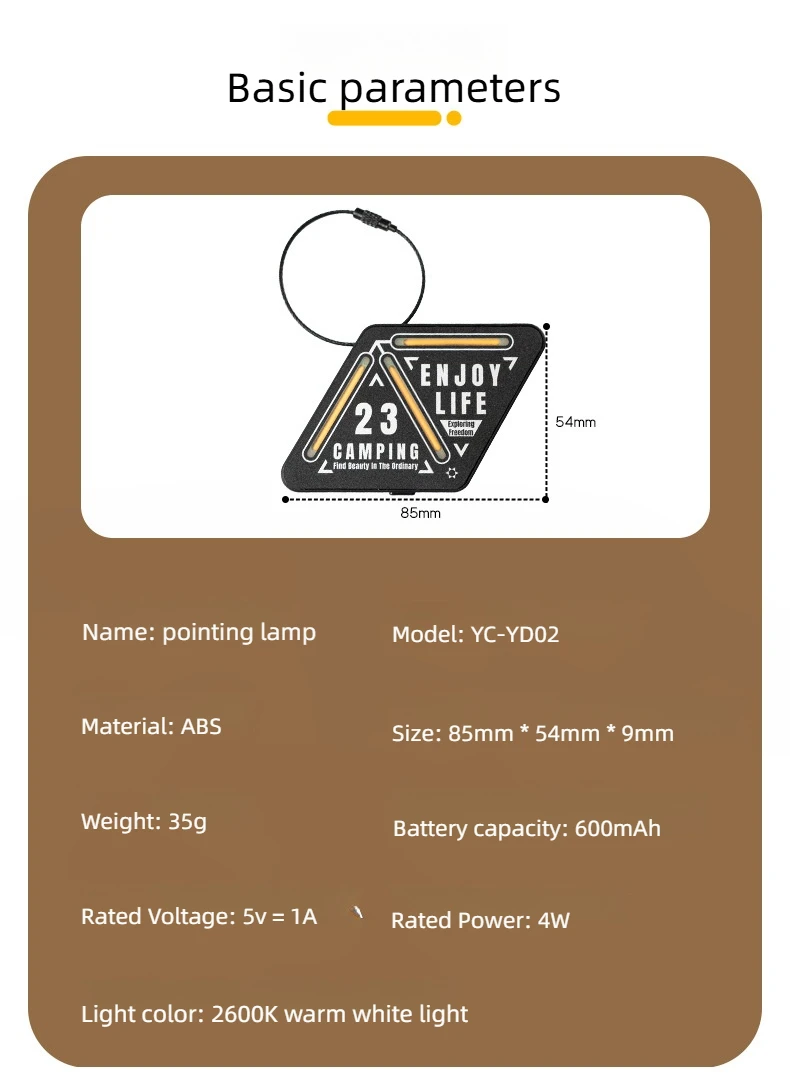 Portable LED Keychain Safety Warning Light Ultra-Lightweight ABS Camping Gear 600mAh Type-C Rechargeable Multi-Mode Lamp (3 Levels & Flash) For Night Cycling Hiking Emergency Use