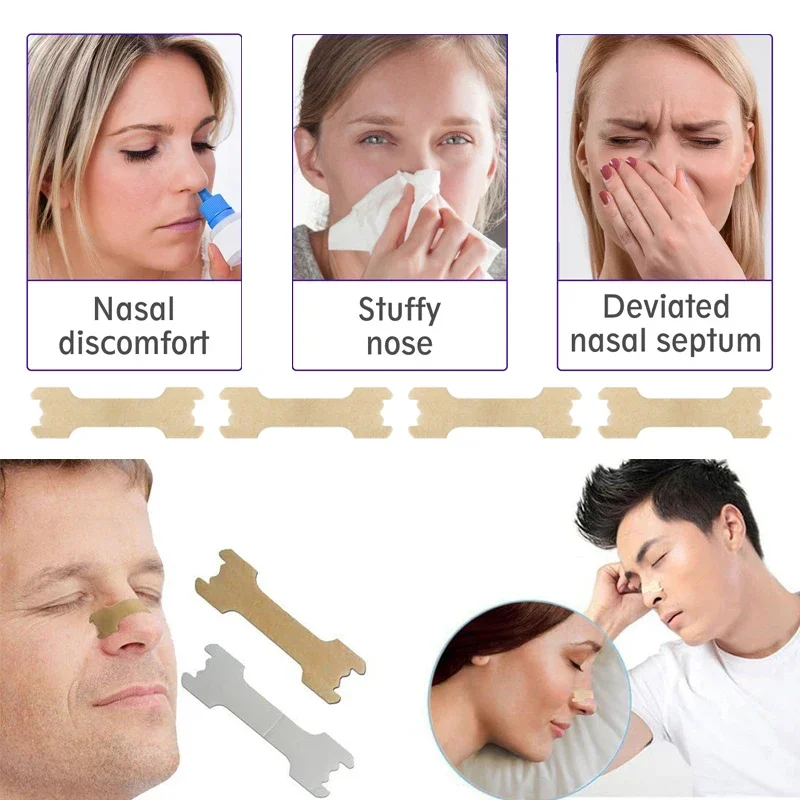 50/100/200/300pcs Breath Nasal Strips Stop Snoring Anti Snore Nose Strip Easier Better Breathing Good Sleeping Patches