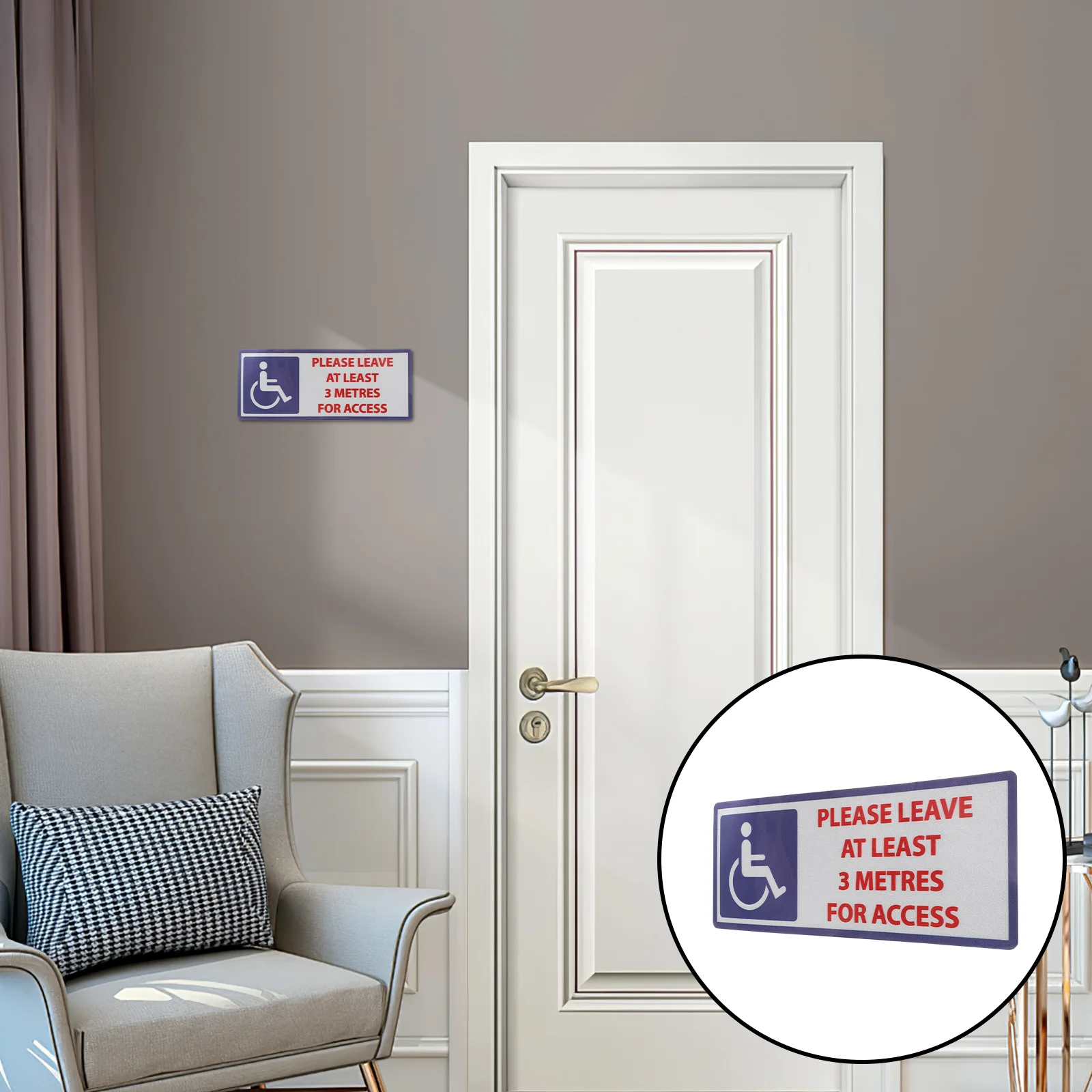 High Adhesive Warning Stickers Safety Signs Roadway Traffic Signal Decals Disability Symbols Keep Away handicap Car Sign