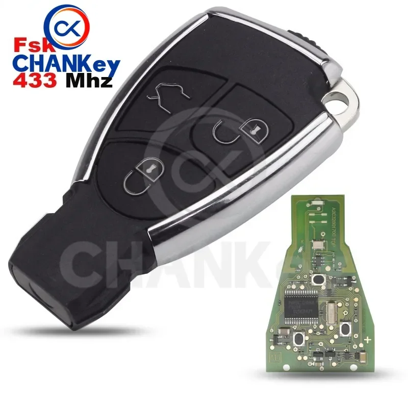 

CHANKey Remote With Chip FSK 433MHZ 3 Buttons Smart Key For Mercedes-Benz B C E ML S CLK CL Vito 639 Blade