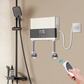 Smart Electric Water Heater, 1300-4000W Adjustable Power, Instant Hot Water, Touch Screen Temp Control, Remote Control 1