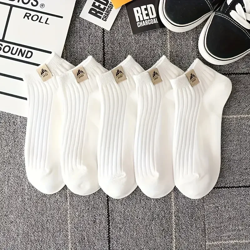 5 10 Pairs of High-Quality Men' Outdoor Sports Fitness Socks in Black and...