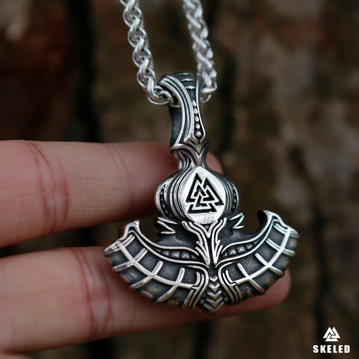Stainless Steel Viking Simple Odin Thor's Hammer Men's Pendants for Necklaceace Retro Hip Hop Biker Jewelry Gift