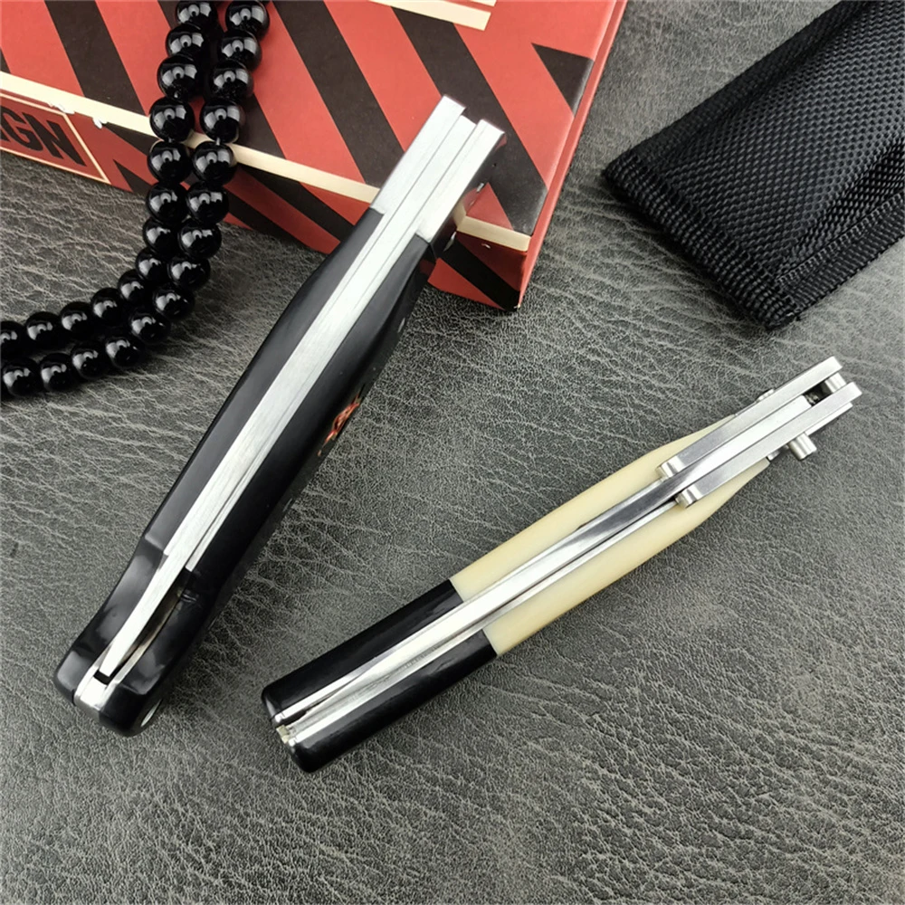 High Quality Tactical Pocket Folding Knife 440C Blade ABS Handle with  Nylon Sheath EDC Outdoor Knives Hunting Survival Tools 5