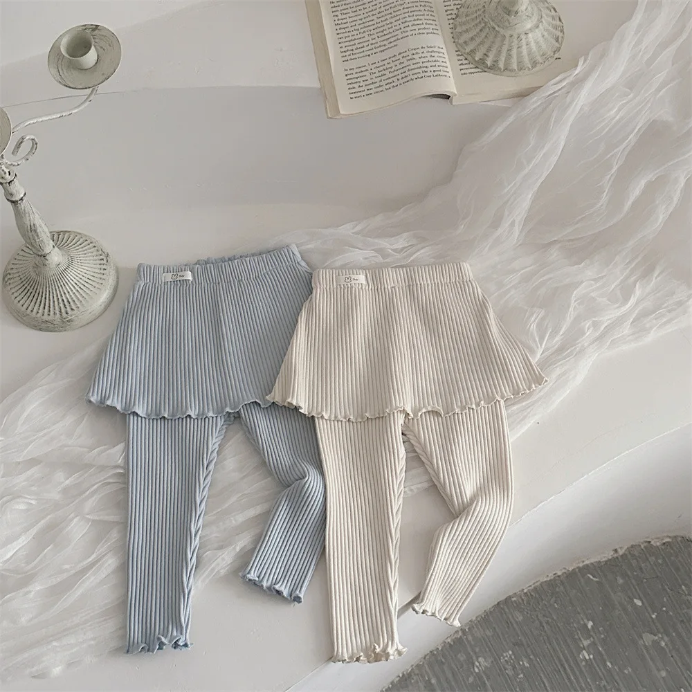 Girls Casual Long Sleeve Top and Skirt Pants