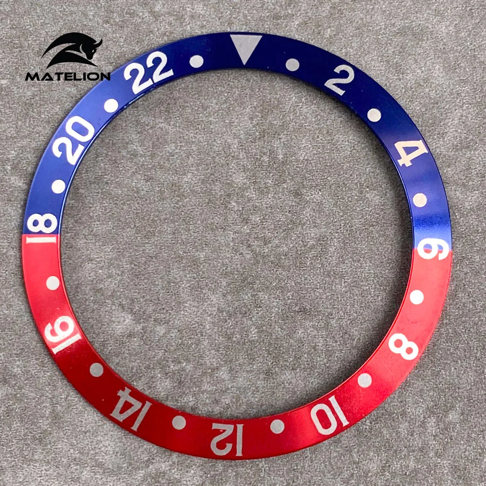 Ceramic Alloy Watch Bezel Insert Ring - 38mm Slope Fit for 40mm Watch Case, Men's Diving Watch Accessory