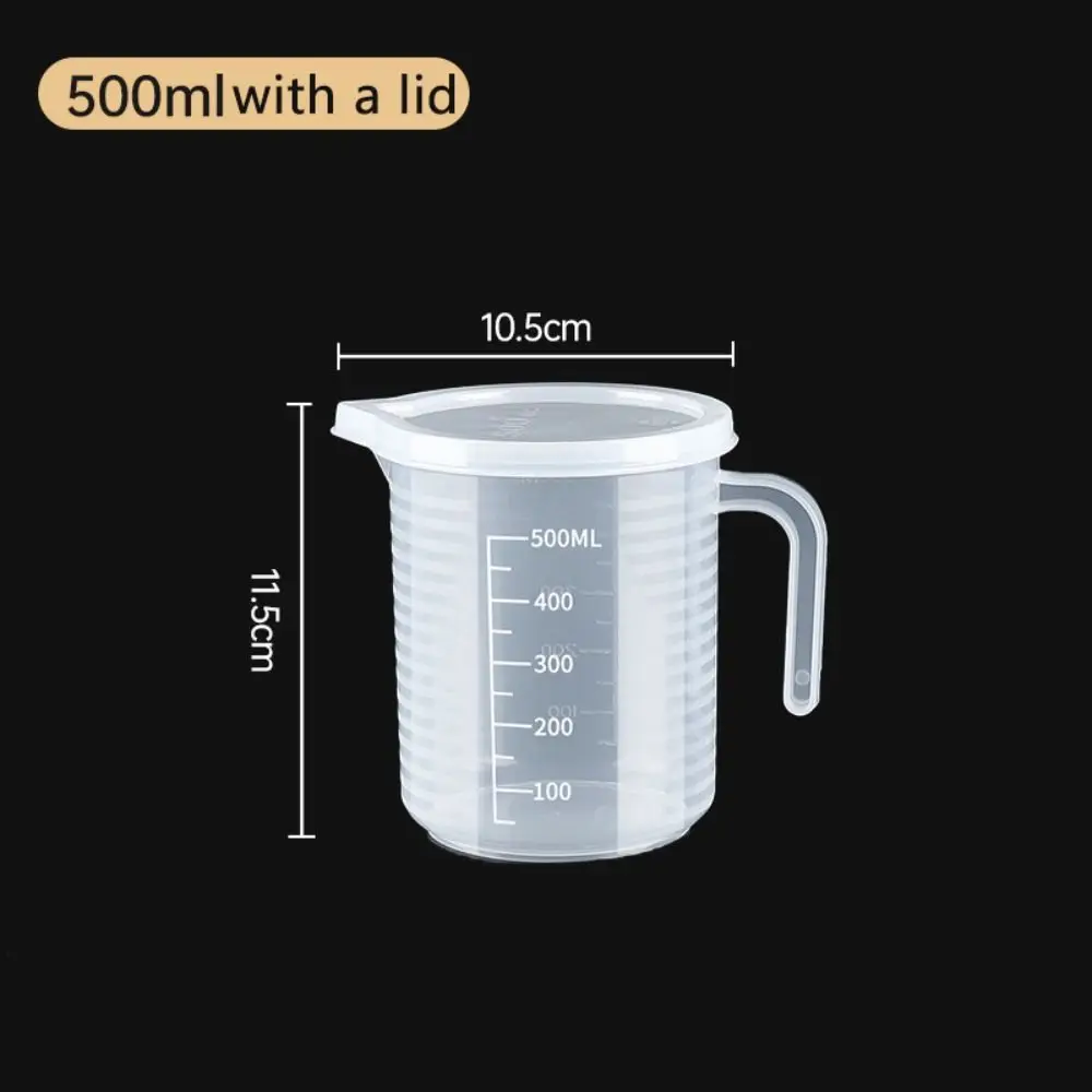 Transparent Plastic Measuring Cup with Graduated Scale for Kitchen Baking and Cooking