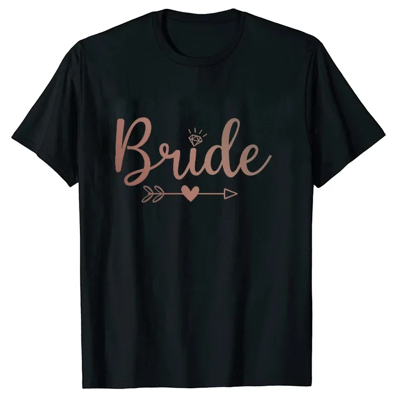 Mfhmom Team Bride T-Shirt Donna, Maglietta Squadra Sposa, Magliette Addio al Nubilato, Maglietta da Damigella d'Onore, Sposa Maglietta Addio al Nubilato Donna Costume per Addio Nubilato