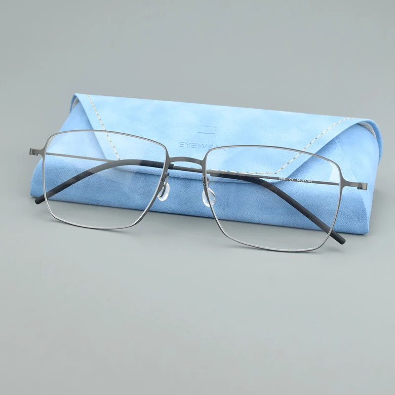 Brillen gestell aus reinem Titan für Männer Frauen 5508 Vintage quadratische Myopie Brillen fassungen 2024 optische koreanische Brillen – Detail 11