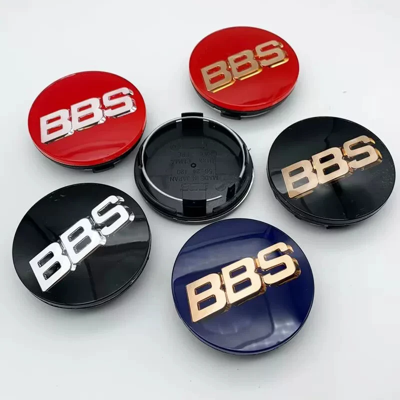 4개 아크릴 BBS 휠 센터 캡 60/65mm 자동차 타이어 휠 허브 개조 세트 (차량용)