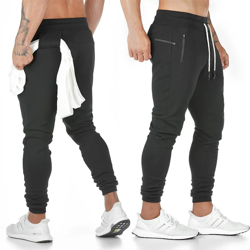 

NEW Joggers Sweatpants Men Casual Pants Solid Color Gyms Fitness Workout Sportswear Trousers spring Autumn Male Sports Pants