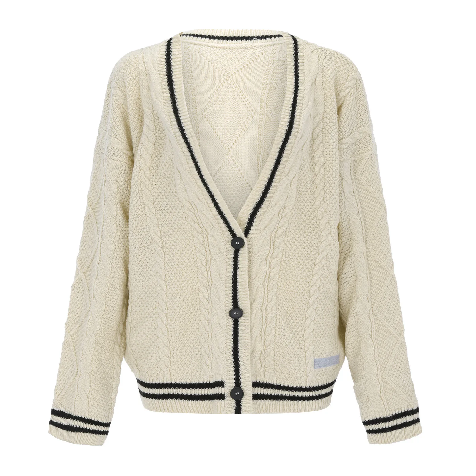 

Autumn and winter solid color long-sleeved cardigan for feminine commuting