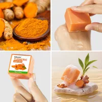 Savon aux acides kojiques au curcuma et au citron, barre de soin naturelle faite à la main pour le corps et le visage, exfoliant hydratant 6