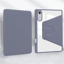 Lenovo Idea Tab Pro Gen 2 Clear Acrylic Case with Pencil Holder & 360° Rotation - 13 Inch Tablet保护封套 for Idea Tab Pro Gen2 13 (Lavender gray)