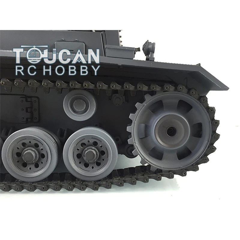 1/16 HENG LONG RC Tank Car Chassis Gray 7.0 Plastic German Panzer III L RTR 3848 360° Turret Outdoor Toys For Boys TH17356-SMT4 3