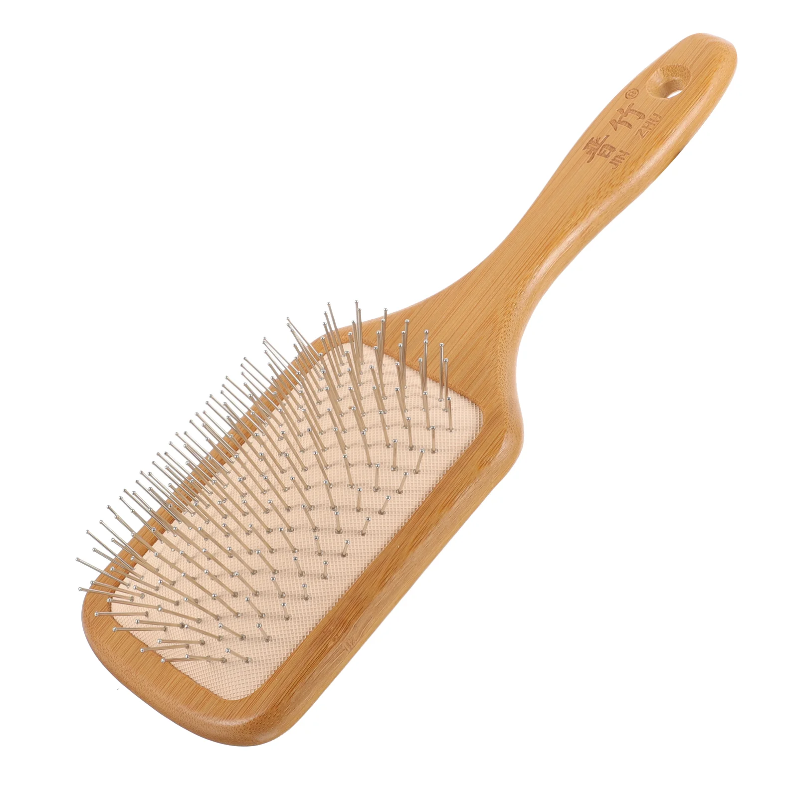 

Brush Hair Detangler Paddle Scalp Massage Metal Wooden Steel Bamboo Detangling Wood Head Comb