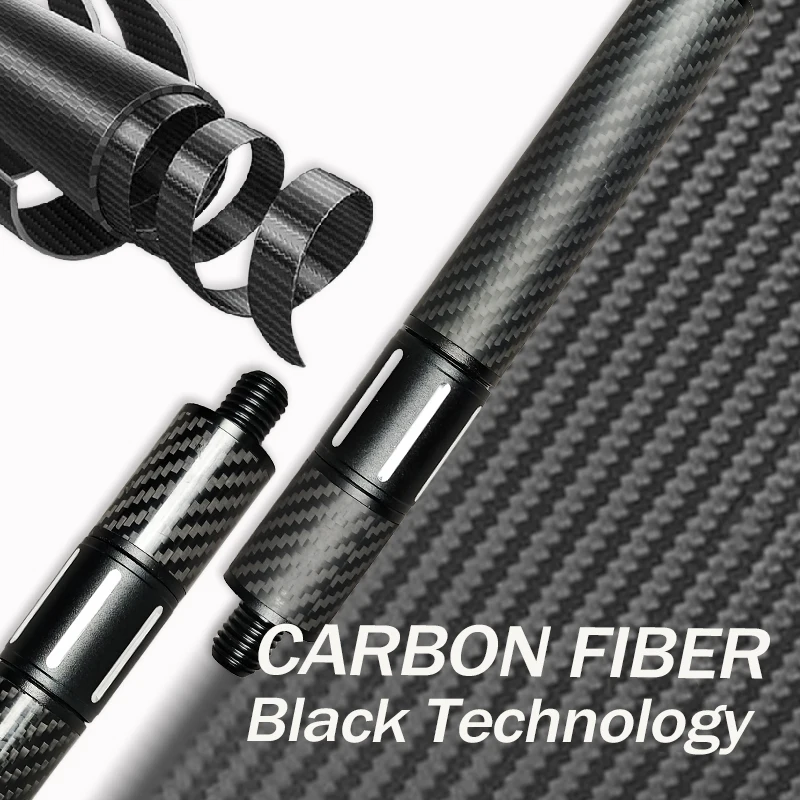 Telescopic Carbon Fiber Billiards Extension Bumper, Extendable Stick Accessories Snooker Cue Extend Weights Replacement