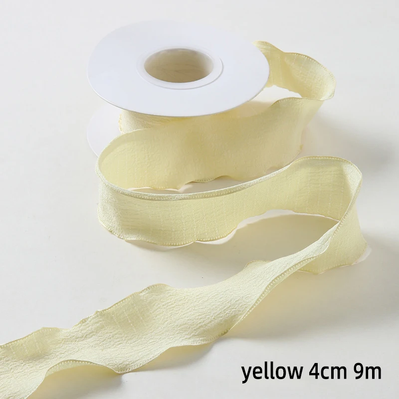 Candy Color Wavy Edge Yarn Ribbon for Gift Wrapping & DIY Crafts - 10 Yards