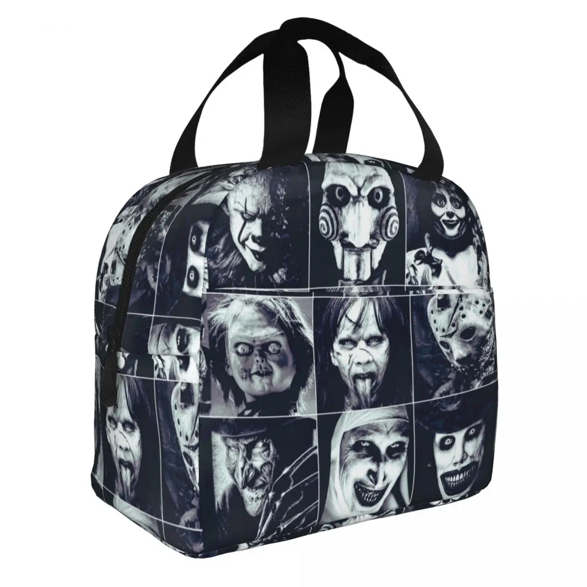 

Horror Movie Gothic Insulated Lunch Bag Large Scream Team Chucky Meal Container Thermal Bag Tote Lunch Box Travel Food Handbags
