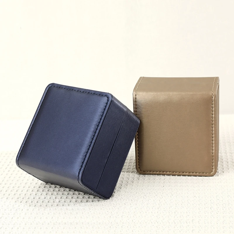 Single Wooden Wrist Watch Box PU Leather Watch Box Single Display Luxury Storage Case Wristwatches Smart Wat