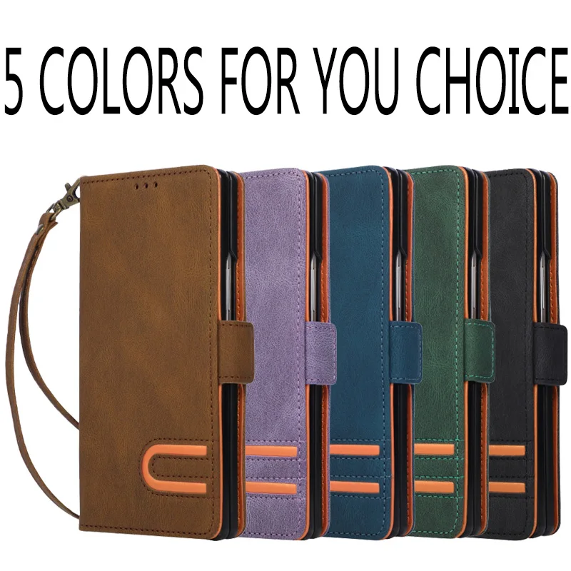 Vintage Leather Wallet Phone Case with Card Holder