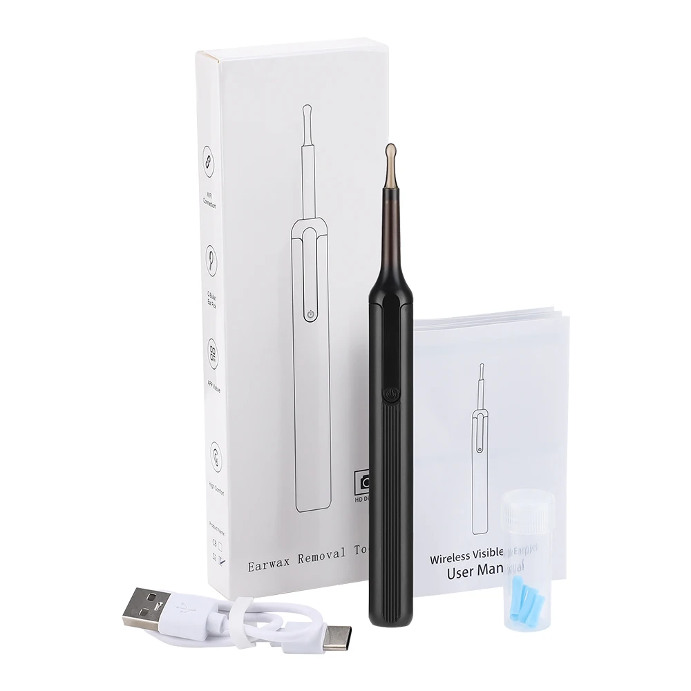 Smart Visual Ear Cleaner Ear Sticks Otoscope Type-C Charging Endoscope Wax Removal Tool Earpick MIni Camera Health Care Set
