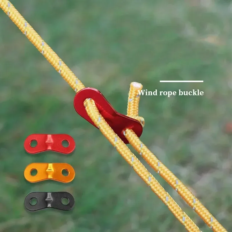 Camping Tent Wind Ropes Buckles Beach Sunshade Shelter Ropes Fixed Buckle Hiking Picnic Canopy Tent Guyline Adjus