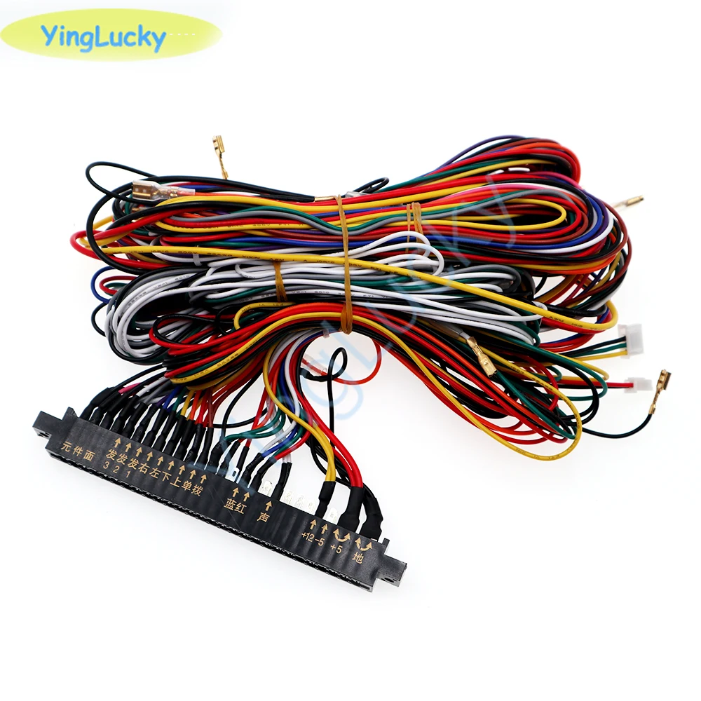 Фото Провод Jamma 28 pin с 5, 6 кнопками действия sanwa, провода для аркадных игр Jamma 2,8/4,8 мм 5P, провода для аркадных игр/Pandora box №4
