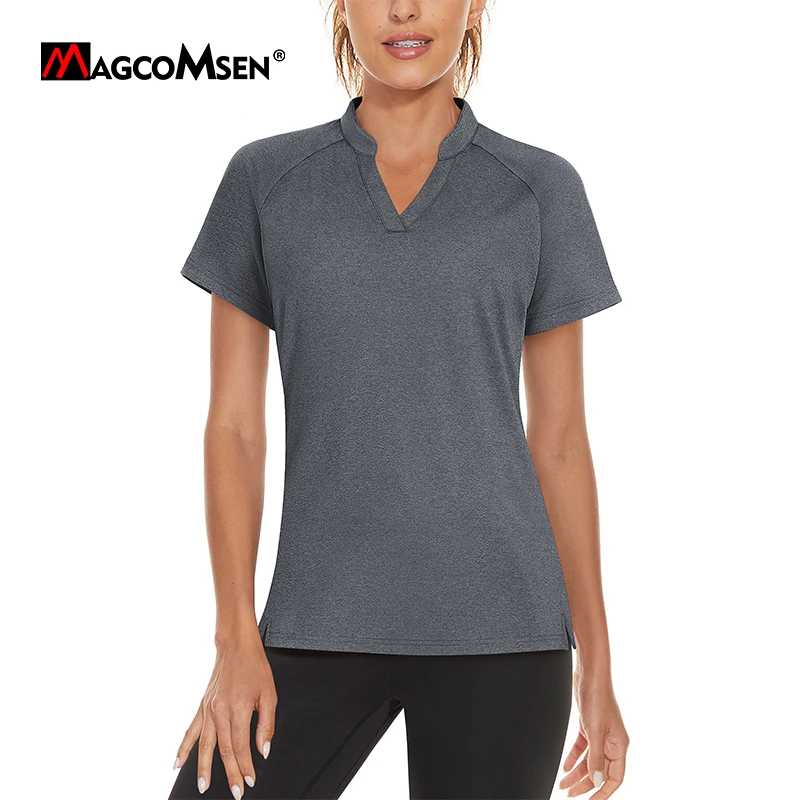MAGCOMSEN Women's Sleeveless Workout Tank Tops - UPF 80+ Racerback Quick Dry Athletic Gym Shirts