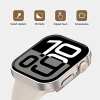 Boîtier étanche pour Apple Watch 10, verre de protection d'écran à bord droit + couvercle, accessoires iWatch série 10, 42mm, 46mm 3