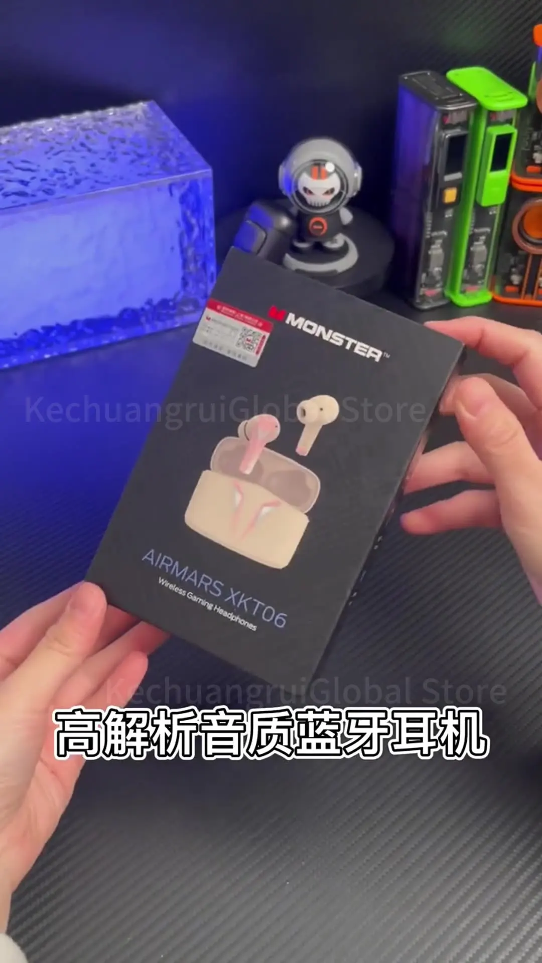THE MONSTERS Earphone Case2点セット正規品 Monster XKT06 Gaming Earbuds Wireless Bluetooth 5.2