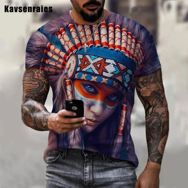 2022 Hot Indian Culture Printed 3D T-shirt Men Women Summer Fashion Casual O-Neck