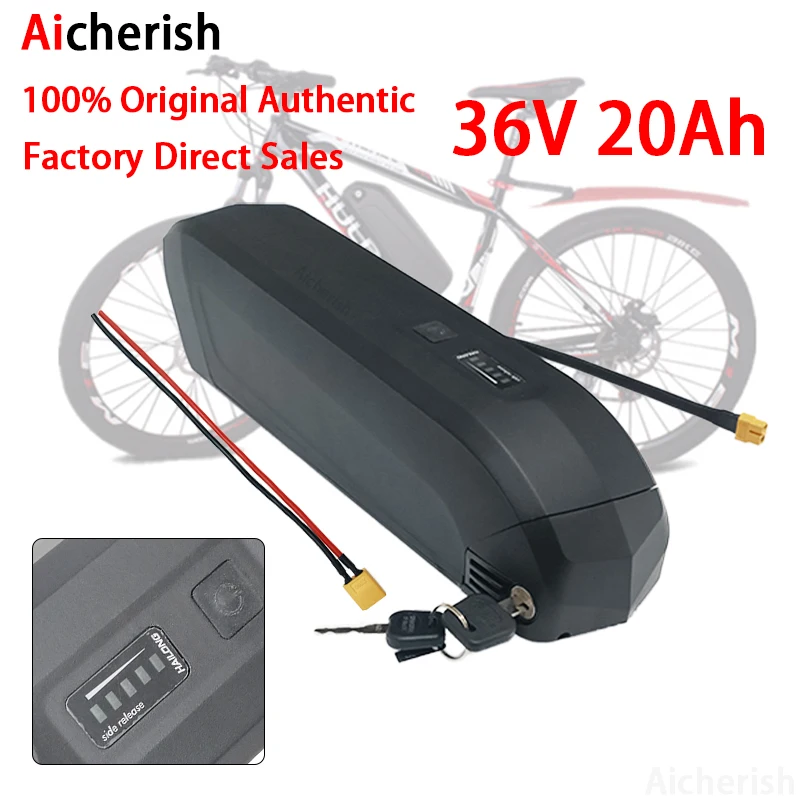 

2022 New 36V 20Ah 30Ah 40Ah Electric Bike Battery Hailong 18650 Cells Pack Powerful Bicycle Lithium Battery USB Port+XT60