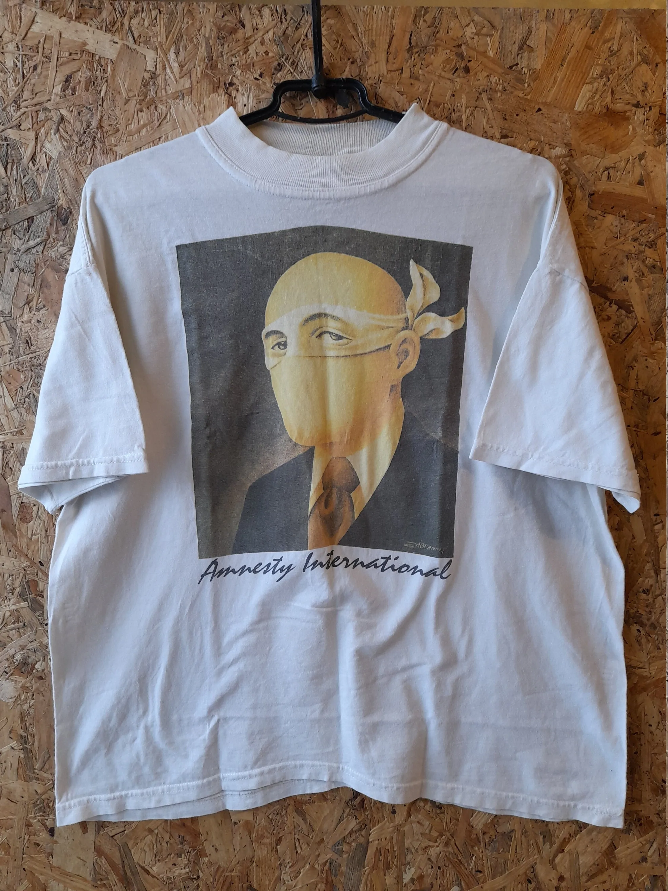 T-Shirt Vintage Anni '90 Vlastimil Zalanskdar Art Work Tee T-Shirt Medio-Grande