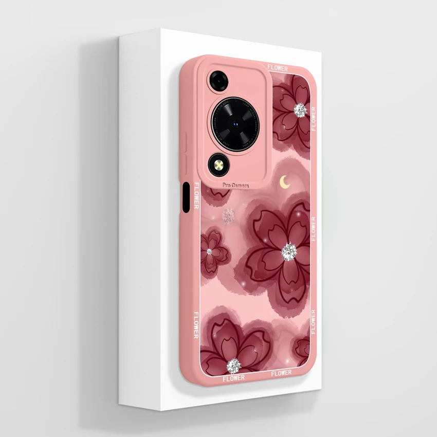 Beautiful Floral Liquid Silicone Phone Case