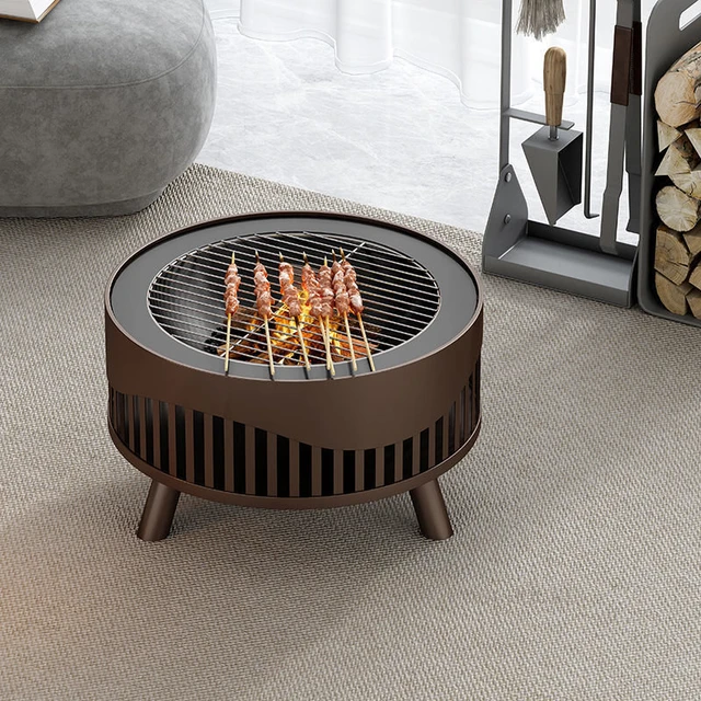 Indoor Winter Heater Outdoor Patio Heaters Household Multi-function Fire  Wood Heater Outdoor BBQ Grill Smokeless Charcoal Stove - AliExpress