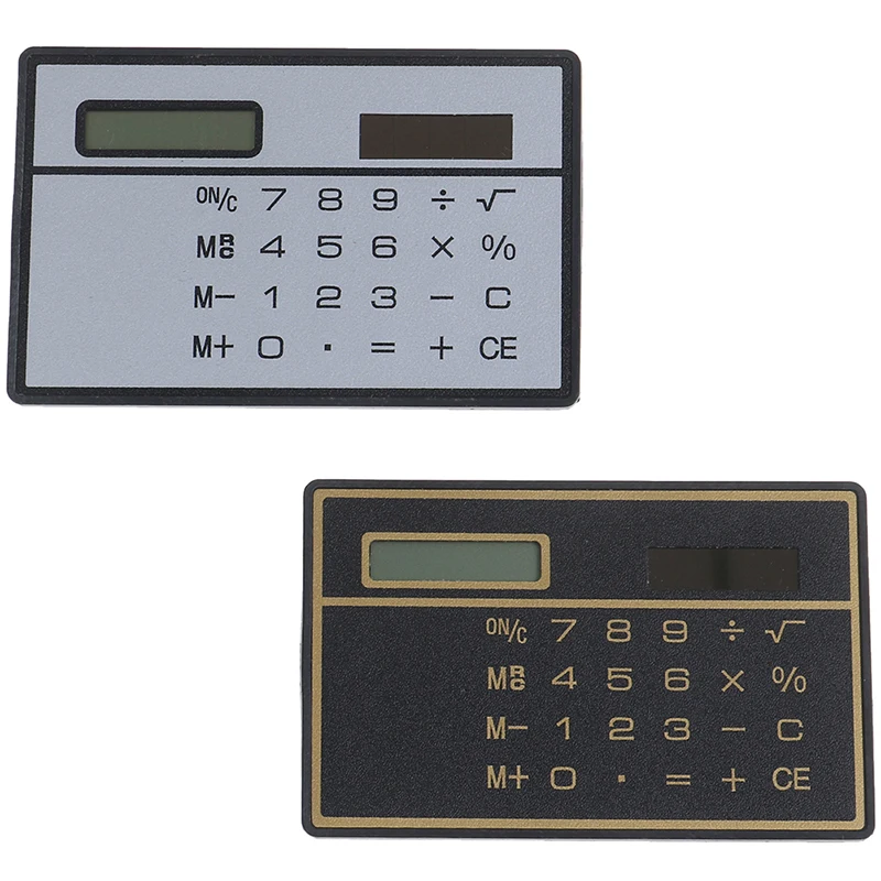 Mini Digital Calculator Credit Card Size Stealth School Cheating Pocket Size 8 Digit