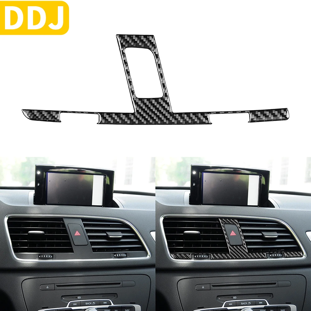 

Наклейка из углеродного волокна для салона автомобильной приборной панели, центральной решетки вентиляции, наклейка для Audi Q3 2015-2018, модификация, декоративные аксессуары, Стайлинг