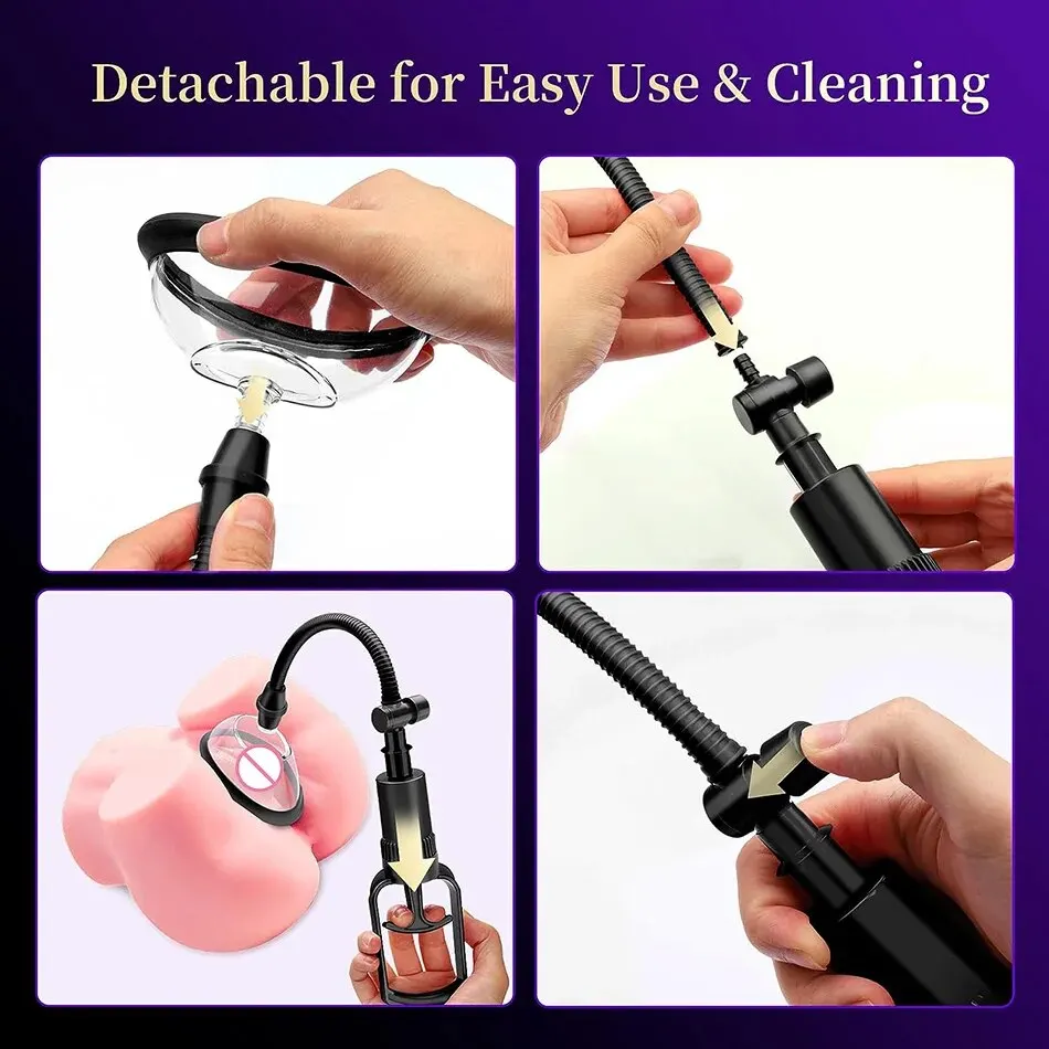 Pull Rod Pussy Pump Vagina Clitoris Sucker Manual Women Breast Massage Nipple Stimulator Enlarge Vacuum Pump Cover Adult Sex Toy sex toys