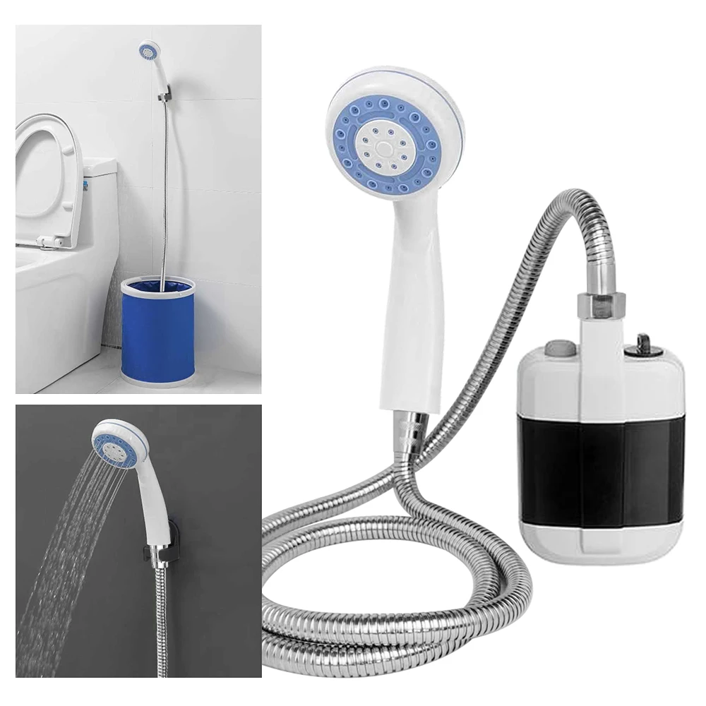 Portable Camping Shower Kit USB Rechargeable Bathing Pump for Traveling Car