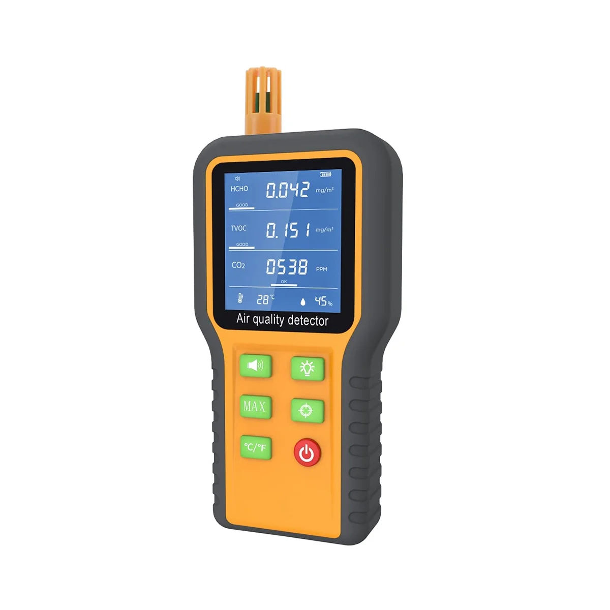 

Монитор качества воздуха, детектор формальдегида CO2 TVOC/Temp./влажности в помещении с подсказкой зуммера, экран с подсветкой