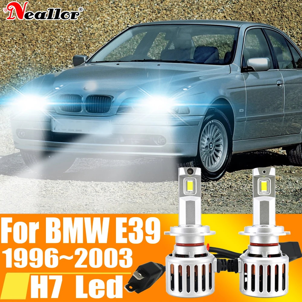 

2 шт., Автомобильные светодиодные лампы H7 12 В 55 Вт для BMW E39 6000 ~ 1996
