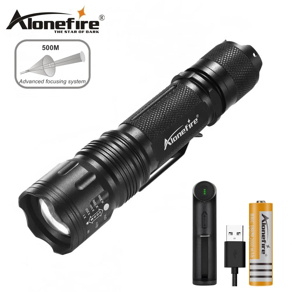 

AloneFire TK105 high power led flashlight XP-L V6 Zoomable waterproof Working patrol handlight Travel hike mountaineer torch