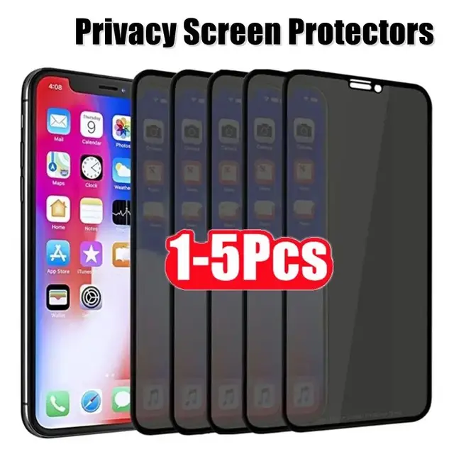 زجاج مقسى مضاد للتجسس لـ Apple ، واقي شاشة للخصوصية لـ iPhone 14 ، 11 Pro ، XS Max ، XR ، 13 ، 12 Mini ، 15 ، 7 ، 8 ، SE ، 1-5 ، 2022