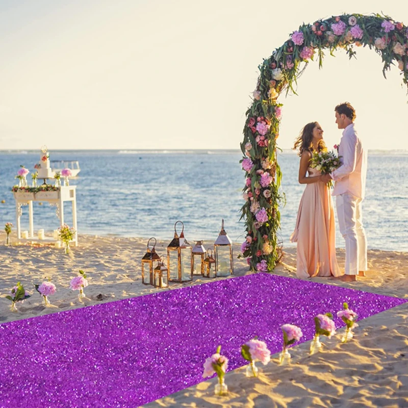 Blue Wedding Ceremony Carpet Glitter Carpet Glitter Wedding Runner